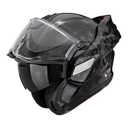 Casque modulable Scorpion Exo EXO-TECH II CARBON - ONYX - Noir Ref : SC1362 