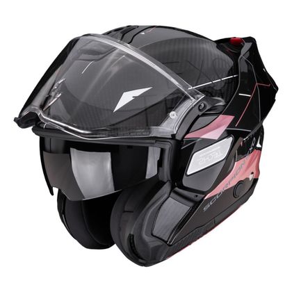 Scorpion Exo EXO-TECH II CARBON - VIATOR Modulært hjelm - Sort. / Rosa