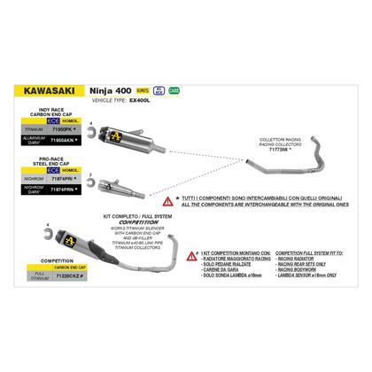 Ligne Complète Arrow Works Titane - Collecteur Titane - Gris