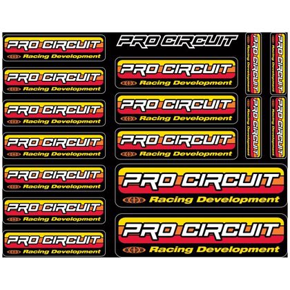 Planche de stickers Pro Circuit LOGO Universel
