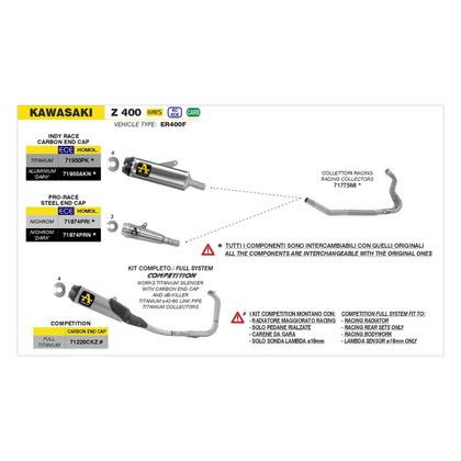 Ligne Complète Arrow Works Titane - Collecteur Titane - Gris
