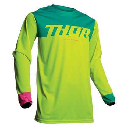 Camiseta de motocross Thor PULSE FACTOR - ACID TEAL 2019