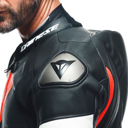Combinaison Dainese TOSA LEATHER PERF 1 PIECE - Noir / Rouge