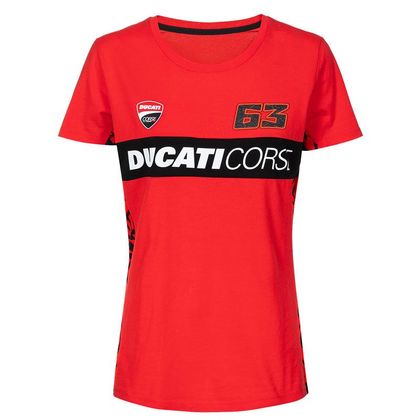 T-Shirt manches courtes Ducati BAGNAIA FEMME - Rouge Ref : DUC0048 