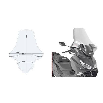 Givi Hoher Schutz Farblos 7056DT Windschutzscheibe - Farblos