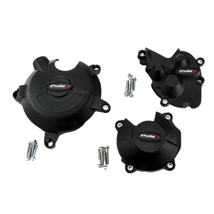 Puig Kit de 3 pare-carters Motorbeveiliging - Zwart Ref: PUI0861 / 21513N KAWASAKI 636 NINJA ZX-6R - 2024 - 2025