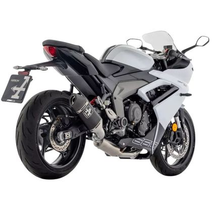 Ligne Complète Arrow Veloce Dark Racing - Collecteur Acier - Gris / Noir