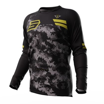 Camiseta de motocross Shot DEVO - ARMY 2023 - Gris / Amarillo Ref : SO2383 