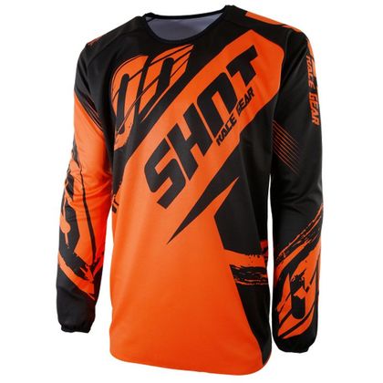 Camiseta de motocross Shot DEVO FAST NEÓN NARANJA NIÑO 