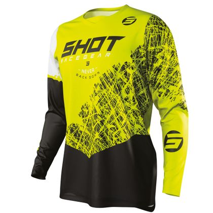 Camiseta de motocross Shot destockage DEVO STORM KID - LIME