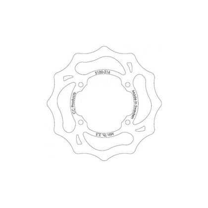 Disque de frein Rond CC Products DISQUE DE FREIN ARRIERE