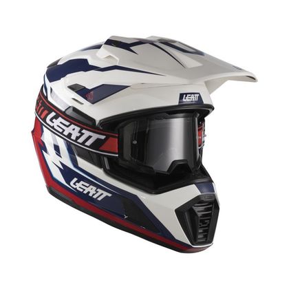 Casque intégral Leatt 7.5 avec masque 2.5 - Rouge / Blanc