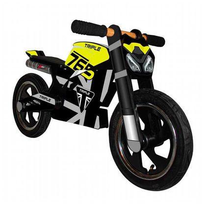 Draisienne Evo-X Racing KIDDI MOTO TRIUMPH STREET TRIPLE 765 - Noir / Jaune