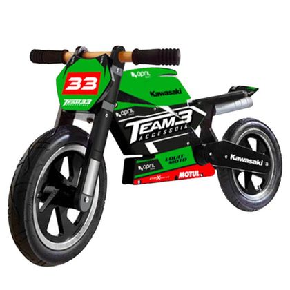 Balance bike Evo-X Racing KIDDI MOTO TEAM 33 (Edizione limitata) - Verde / Nero
