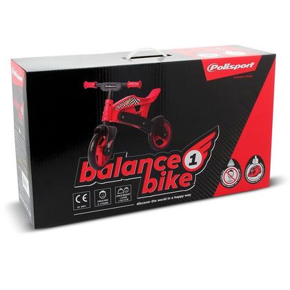 Bicicleta de equilibrio Polisport 3 posiciones - Rojo