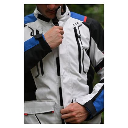 Veste Moto LS2 NARVIK - Gris / Bleu