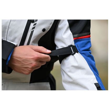 Veste Moto LS2 NARVIK - Gris / Bleu