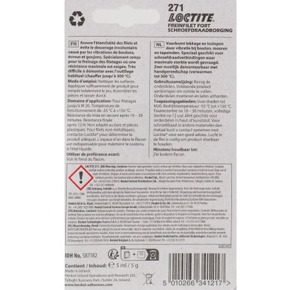 Productos cuidado Loctite 271 FUERTE FRENO NETO (5ml) universal