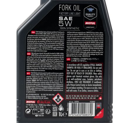 Aceite de horquilla Motul FORK OIL FL L 5W 1L universal