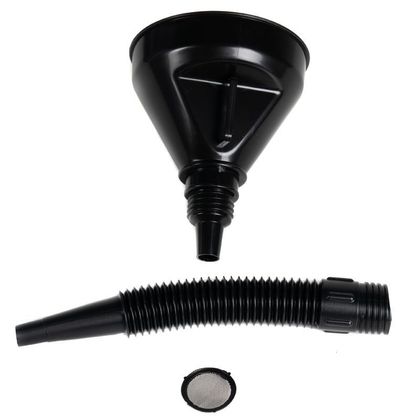 Entonnoir KOOROOM PLASTIQUE AVEC FLEXIBLE DE RALLONGE Universel - Noir