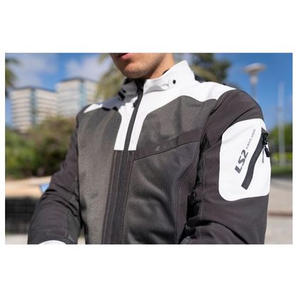 Veste Moto LS2 BOLTON AIR - Gris / Vert