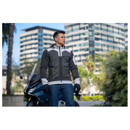 Veste Moto LS2 BOLTON AIR - Gris / Vert