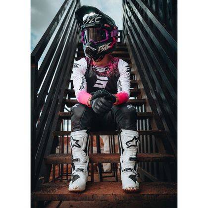 Maillot cross Shot CONTACT FSLC MOTOBLOUZ 2026 - Rose / Noir