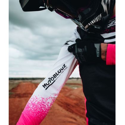 Maillot cross Shot CONTACT FSLC MOTOBLOUZ 2026 - Rose / Noir