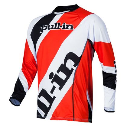 Camiseta de motocross Pull-in STRIPES ML  - ORANGE/BLACK 2015 Ref : PUL0065 