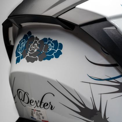 Casco Dexter EROS FELINE - Blanco / Azul