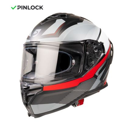 Casque intégral DXR HYPERION LUX - Noir / Rouge Ref : DX0728 