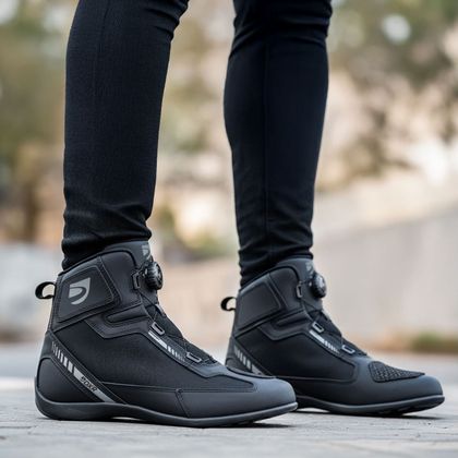 DXR FIREDROP Motorrad-Sneaker - Schwarz / Grau