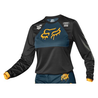 Camiseta de motocross Fox WOMEN 180 - DRIP - BLACK NAVY 2019