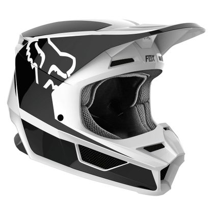 Casco de motocross Fox V1 YOUTH - PRZM - BLACK WHITE Ref : FX2235 