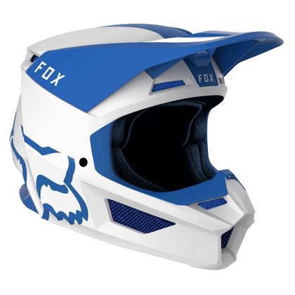 Casco de motocross Fox V1 - MATA - BLUE WHITE 2019