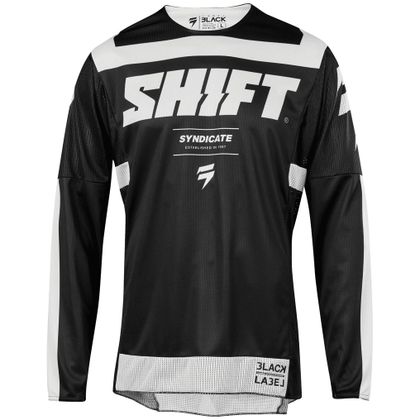 Camiseta de motocross Shift 3LACK STRIKE - BLACK WHITE 2019 Ref : SHF0371 