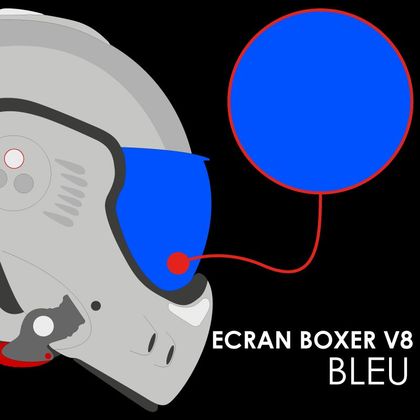 Ecran casque ROOF BLUE- BOXER V8 2015