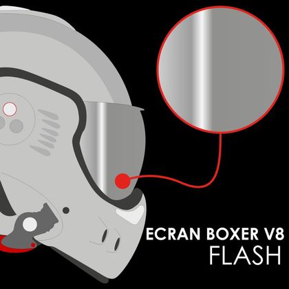 Ecran casque ROOF FLASH ARGENT - BOXER V8