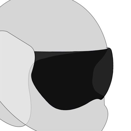 Pantalla de casco ROOF BOXER V8 - Negro