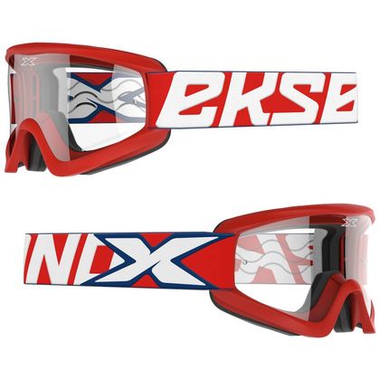 Masque cross EKS GOX FLAT OUT RED/WHITE/NAVY - CLEAR 2023