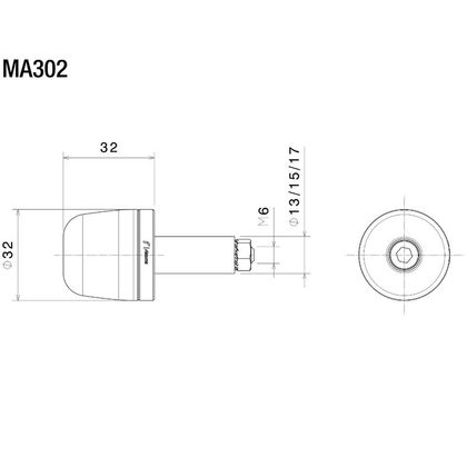 Rizoma Stuurdoppen Universeel - Blauw