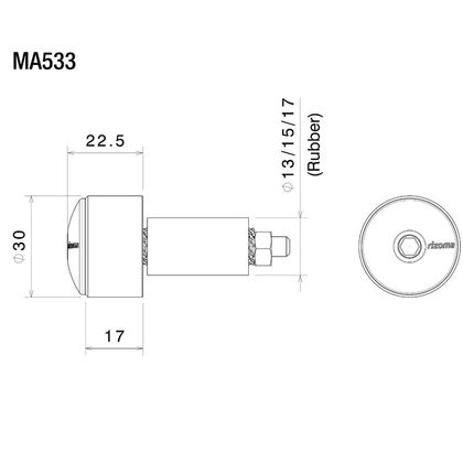 Embouts de guidon Rizoma Universel