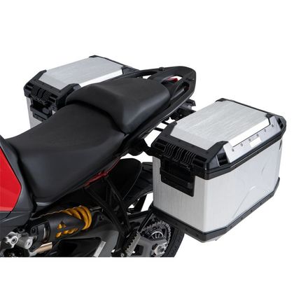 Hepco & Becker Xplorer Cutout kit compleet met steun Zijkoffer - Grijs