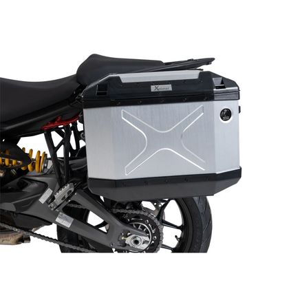 Hepco & Becker Xplorer Cutout kit compleet met steun Zijkoffer - Grijs