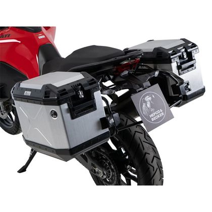 Hepco & Becker Xplorer Cutout kit compleet met steun Zijkoffer - Grijs