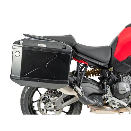 Hepco & Becker Xplorer Cutout kit compleet met steun Zijkoffer - Zwart
