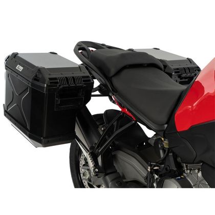 Hepco & Becker Xplorer Cutout kit compleet met steun Zijkoffer - Zwart