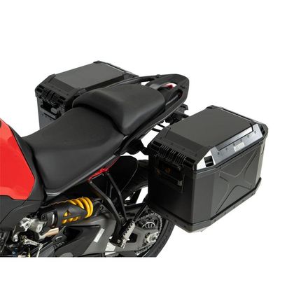Hepco & Becker Xplorer Cutout kit compleet met steun Zijkoffer - Zwart