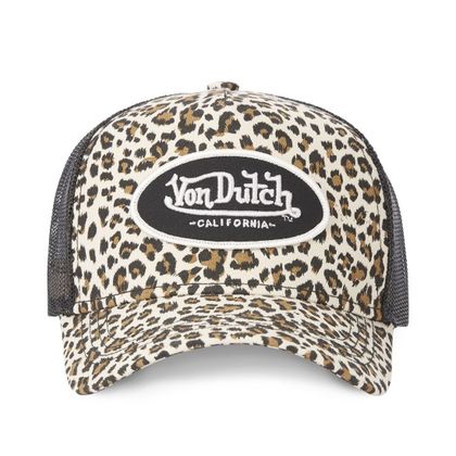 Von Dutch LEOPARD Cap - Yellow / Black