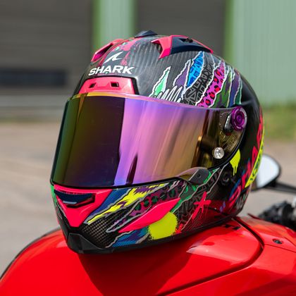 Casque intégral Shark AERON FAWN - Carbone / Violet